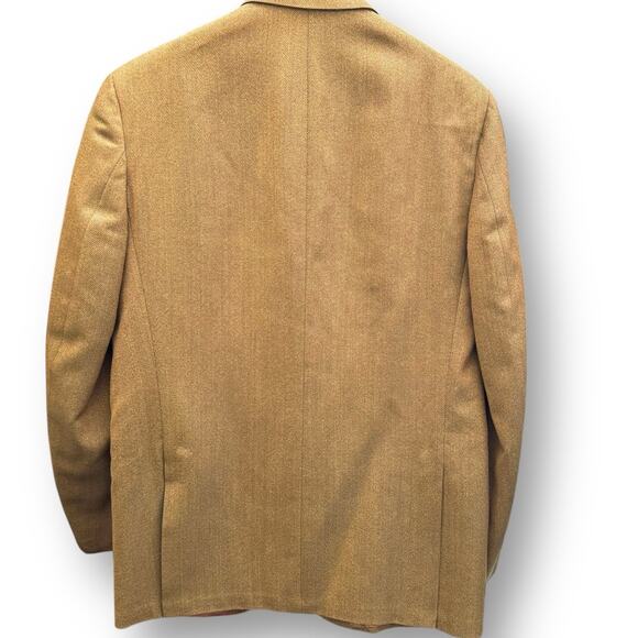 1960s Yellow Wool Sport Coat 38R Union ACWA Vintage Jacket The Hub USA 2 Button - Picture 3 of 10